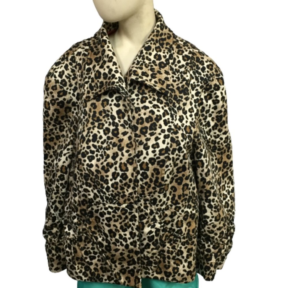 Anthracite by Muse Size 14 Leopard Print Jacket